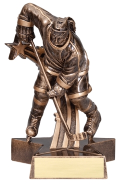 Personalized Female Hockey Superstar Resin Trophy